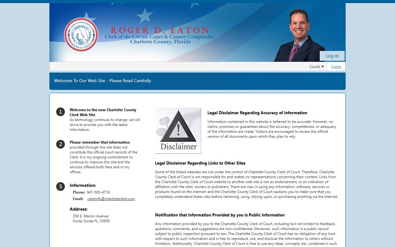 Charlotte County dissolution of marriage records source screenshot