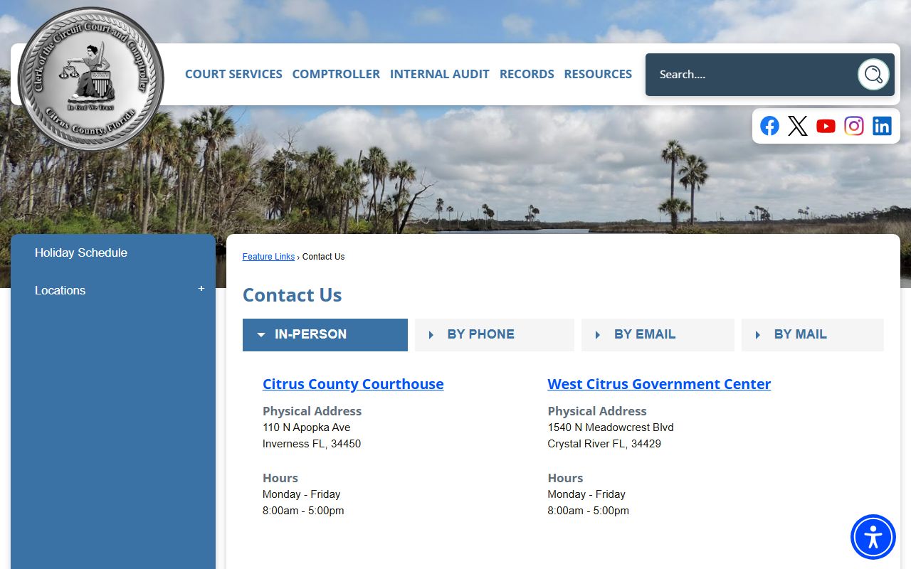Citrus County dissolution of marriage records source screenshot