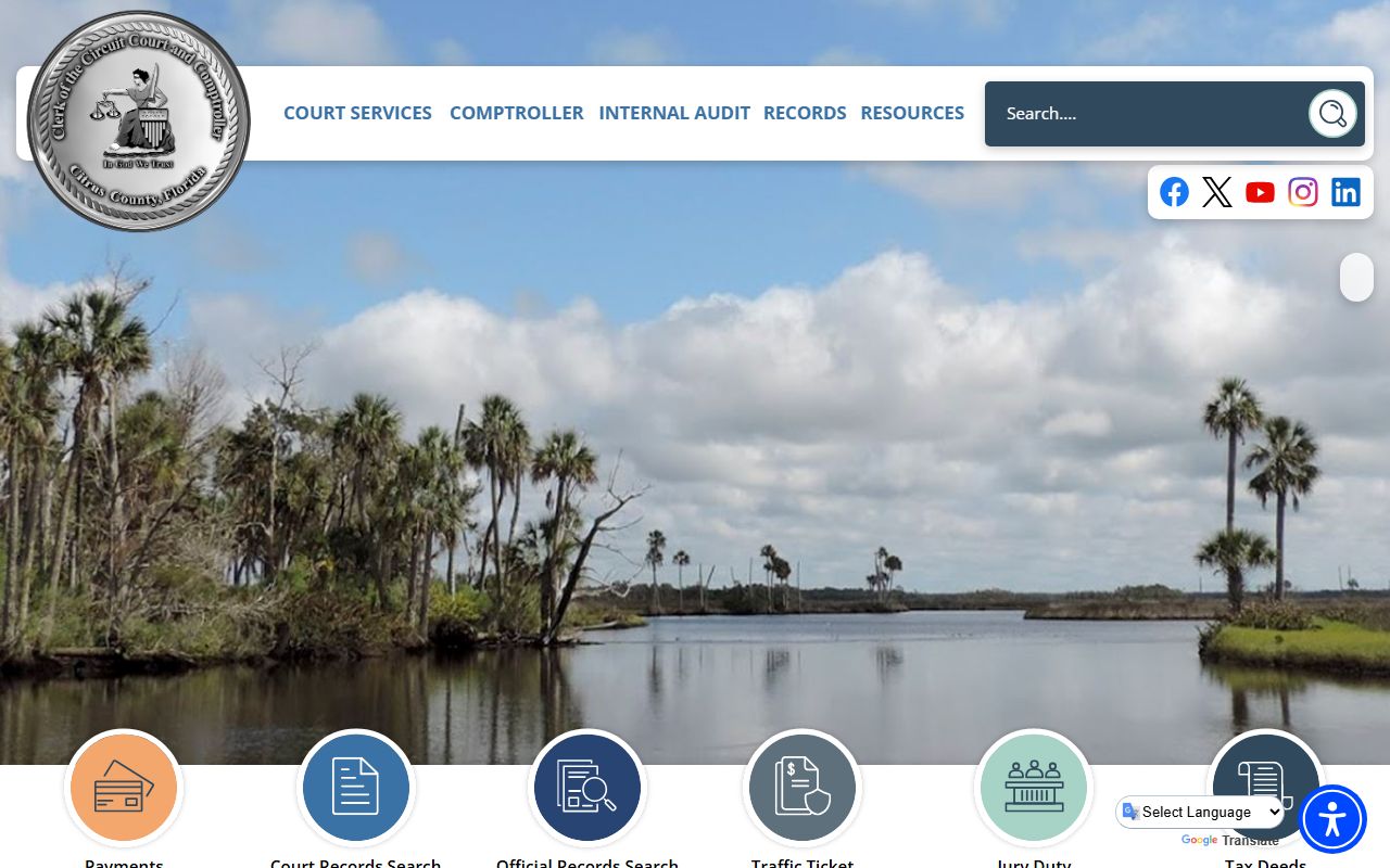 Citrus County dissolution of marriage records source screenshot