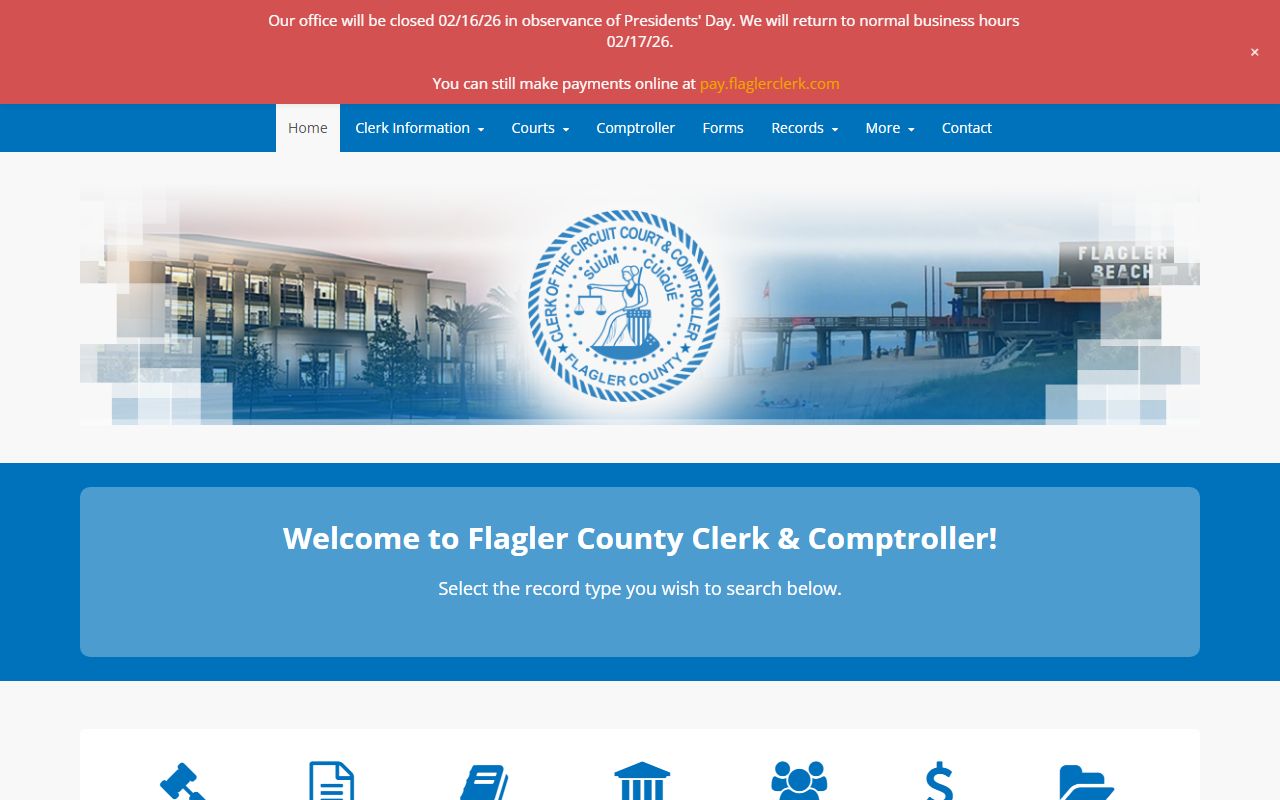 Flagler County dissolution of marriage records source screenshot