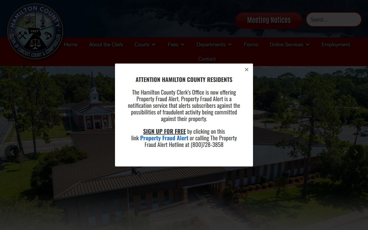 Hamilton County dissolution of marriage records source screenshot