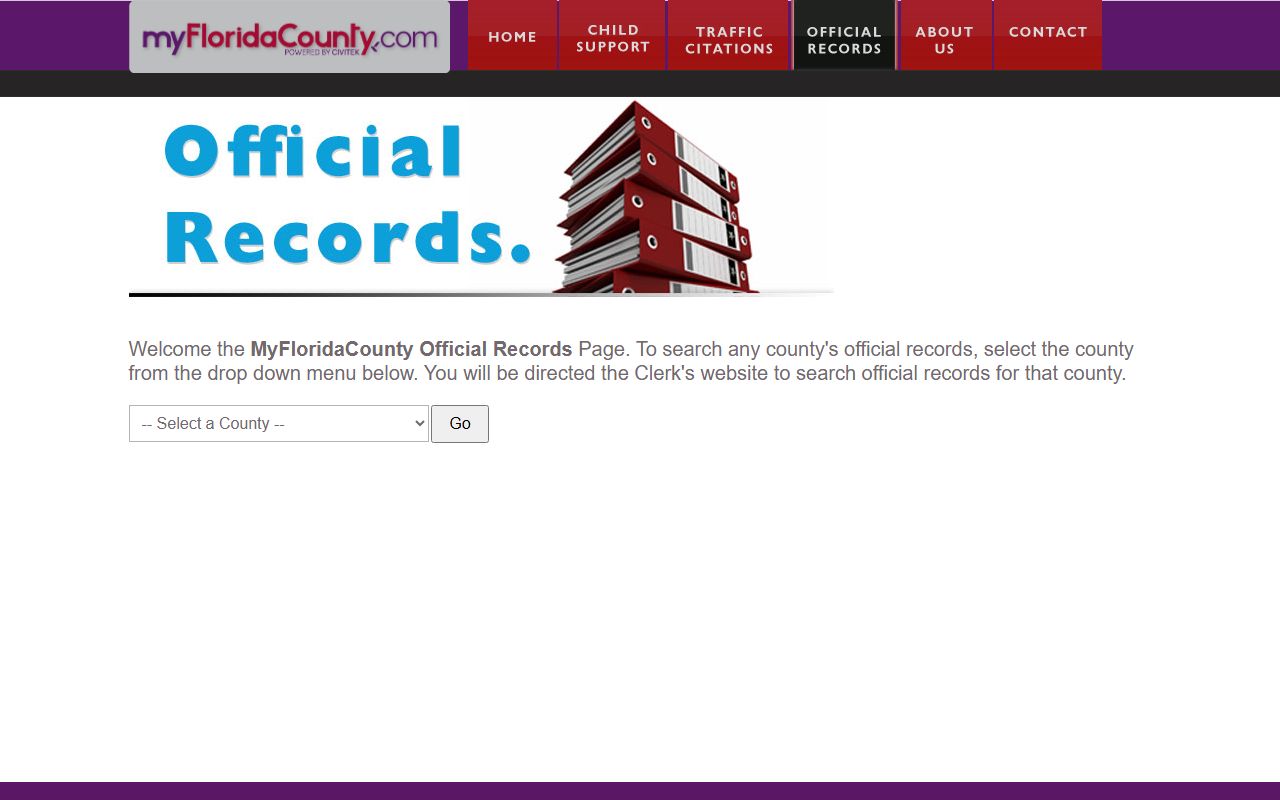 Florida dissolution of marriage records source screenshot
